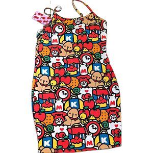 SHEIN x Hello Kitty Women’s Graphic Print Bodycon Dress Spaghetti Strap Size 0XL